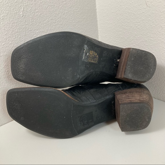 Roberto Sanyo leather chunk heel ankle boot shootie bootie EU 37 - Picture 6 of 10